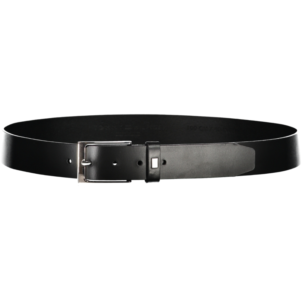 TOMMY HILFIGER MEN'S BLACK LEATHER BELT