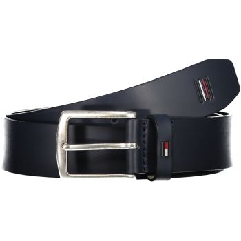 TOMMY HILFIGER MEN'S BLACK LEATHER BELT TOMMY HILFIGER MEN'S BLACK LEATHER BELT