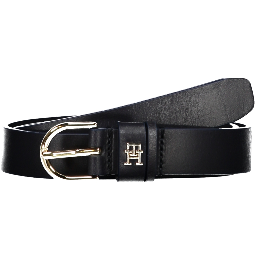 TOMMY HILFIGER WOMEN'S NAVY BLUE LEATHER BELT