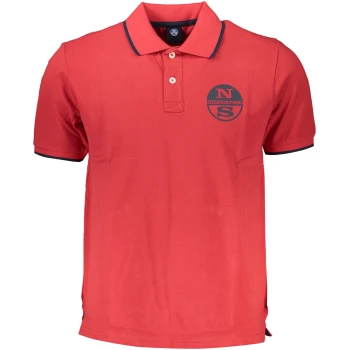 NORTH SAILS MEN'S RED SHORT SLEEVED POLO SHIRT