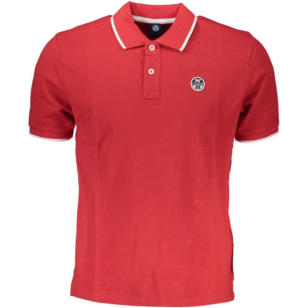 NORTH SAILS MEN'S RED SHORT SLEEVED POLO SHIRT