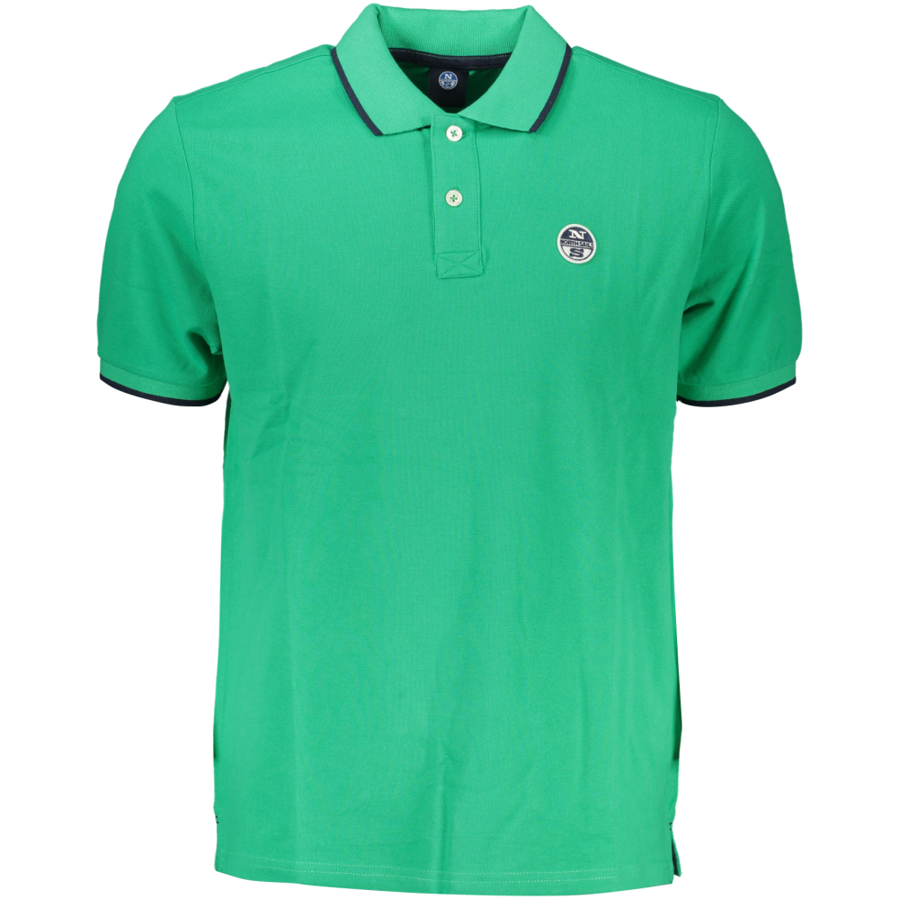 NORTH SAILS GREEN MEN'S SHORT SLEEVED POLO SHIRT