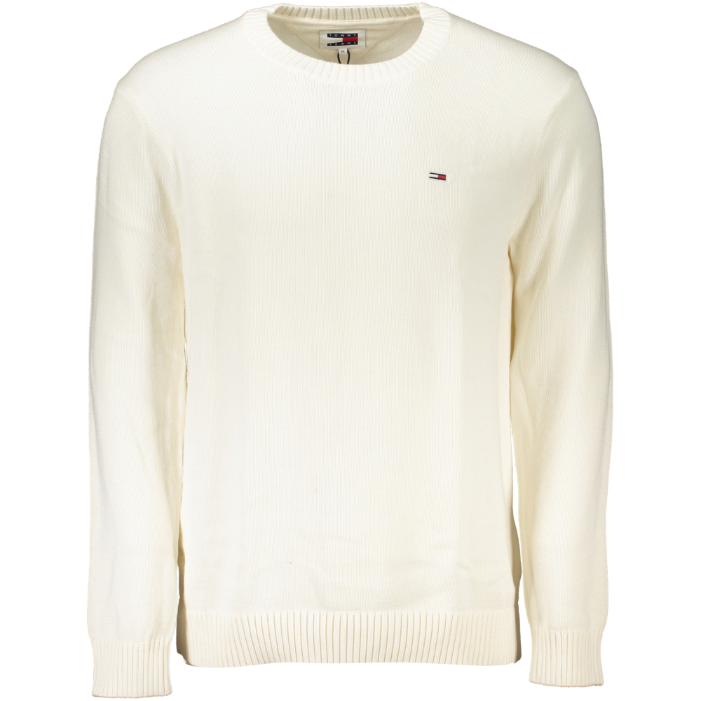 TOMMY HILFIGER MEN'S WHITE SWEATER