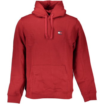 TOMMY HILFIGER MEN'S RED HOODIE