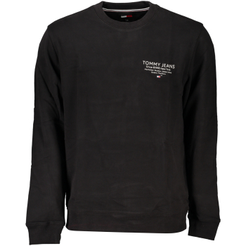 TOMMY HILFIGER MEN'S BLACK ORGANIC COTTON SWEATSHIRT