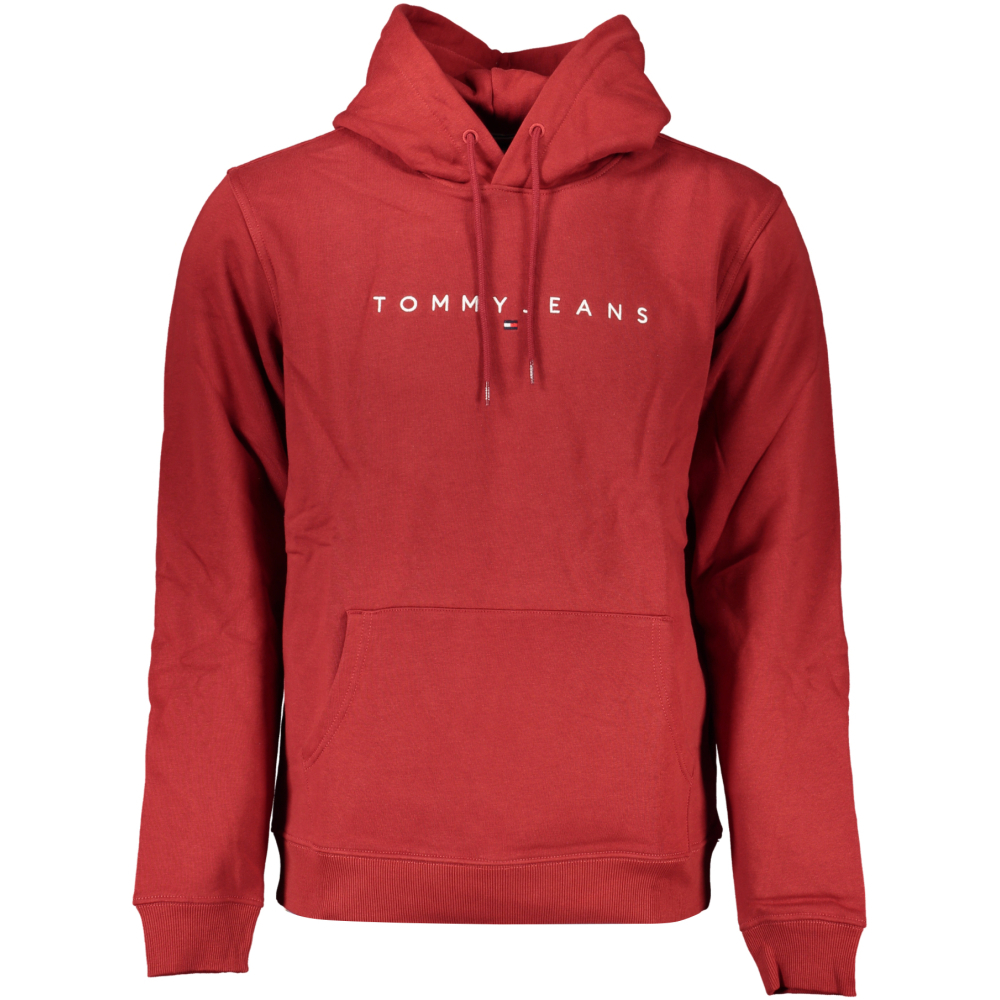 TOMMY HILFIGER MEN'S RED HOODIE