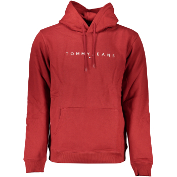 TOMMY HILFIGER MEN'S RED HOODIE