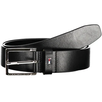 TOMMY HILFIGER MEN'S BLACK LEATHER BELT