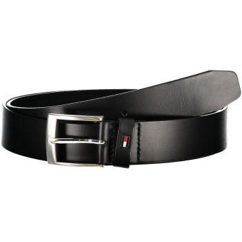 TOMMY HILFIGER MEN'S BLACK LEATHER BELT