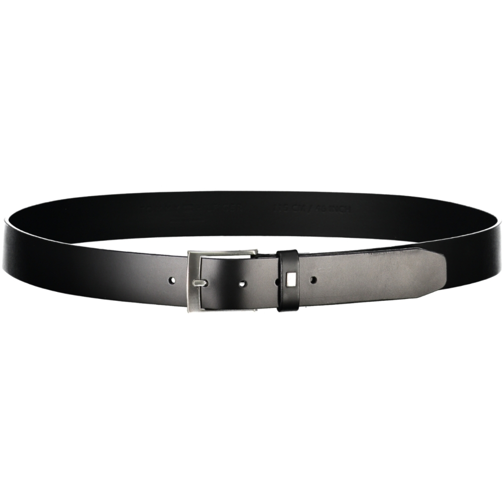 TOMMY HILFIGER MEN'S BLACK LEATHER BELT