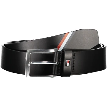 TOMMY HILFIGER MEN'S BLACK LEATHER BELT