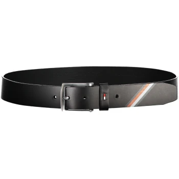 TOMMY HILFIGER MEN'S BLACK LEATHER BELT