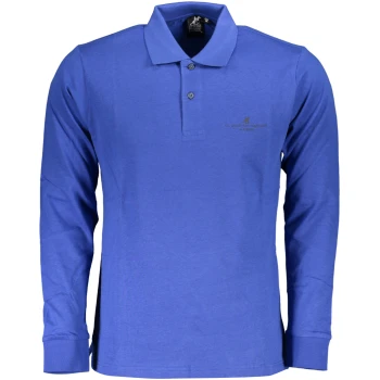 US GRAND POLO MEN'S LONG SLEEVED BLUE POLO SHIRT