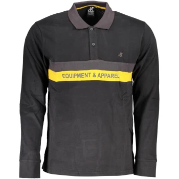 US GRAND POLO MEN'S BLACK LONG SLEEVED POLO SHIRT
