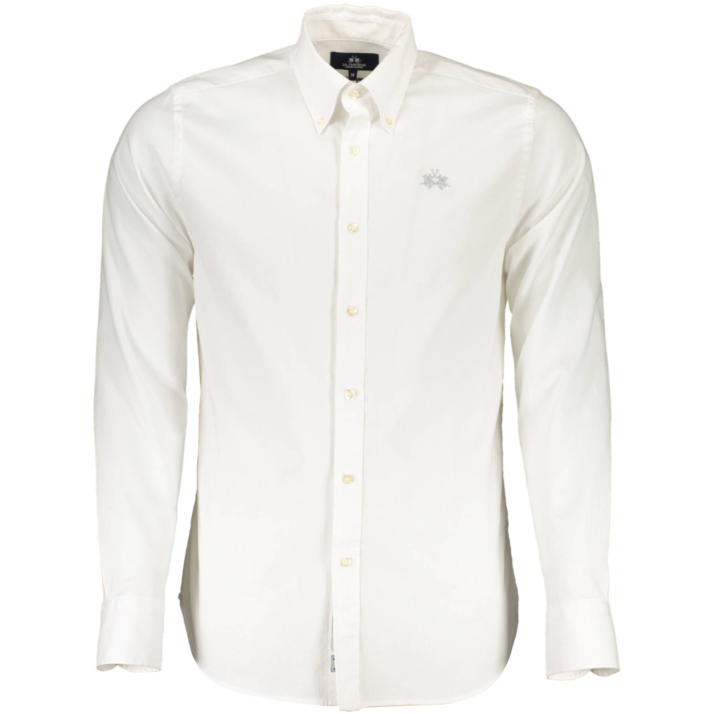 LA MARTINA MEN'S WHITE SLIM FIT SHIRT