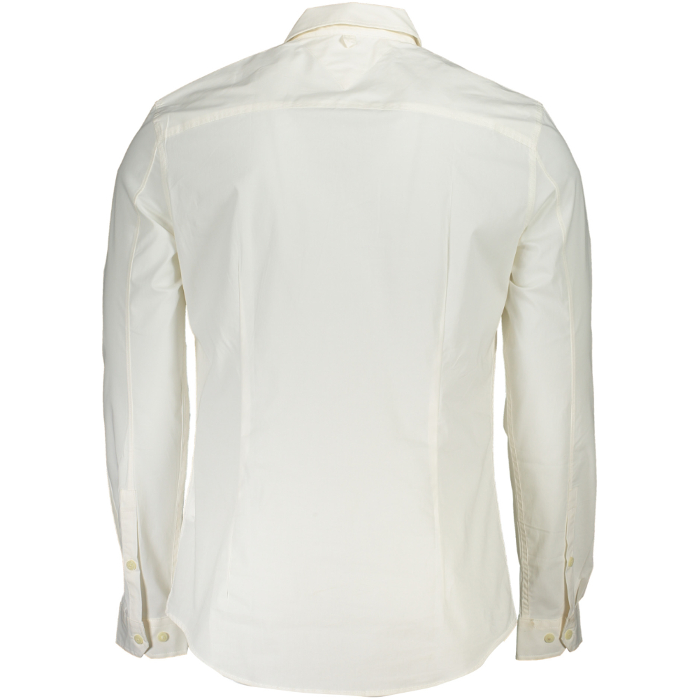 TOMMY HILFIGER MEN'S WHITE ORGANIC COTTON SHIRT