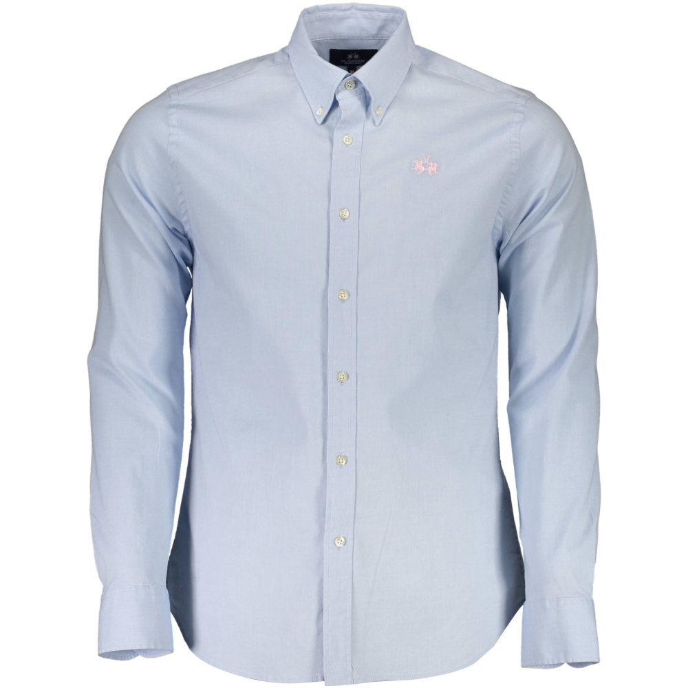 LA MARTINA MEN'S BLUE SLIM FIT SHIRT