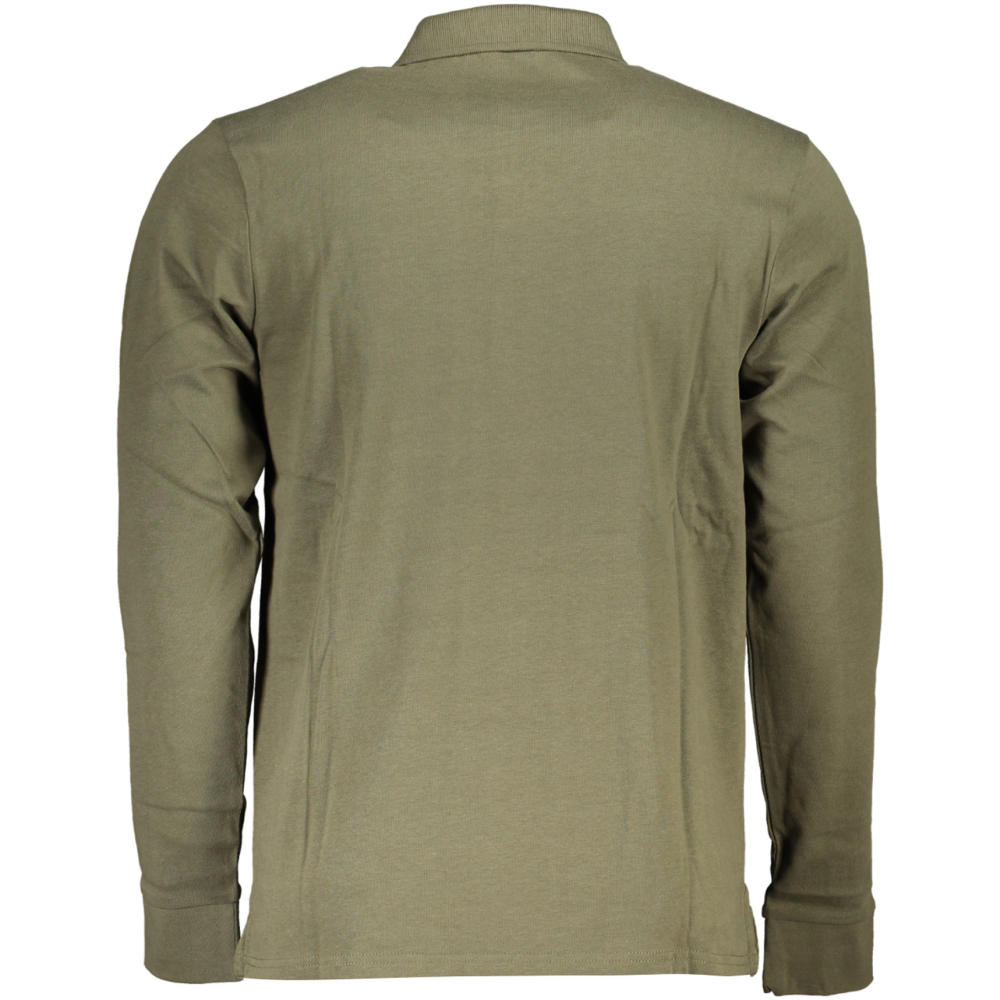 US GRAND POLO MILITARY GREEN MEN'S LONG SLEEVED POLO SHIRT