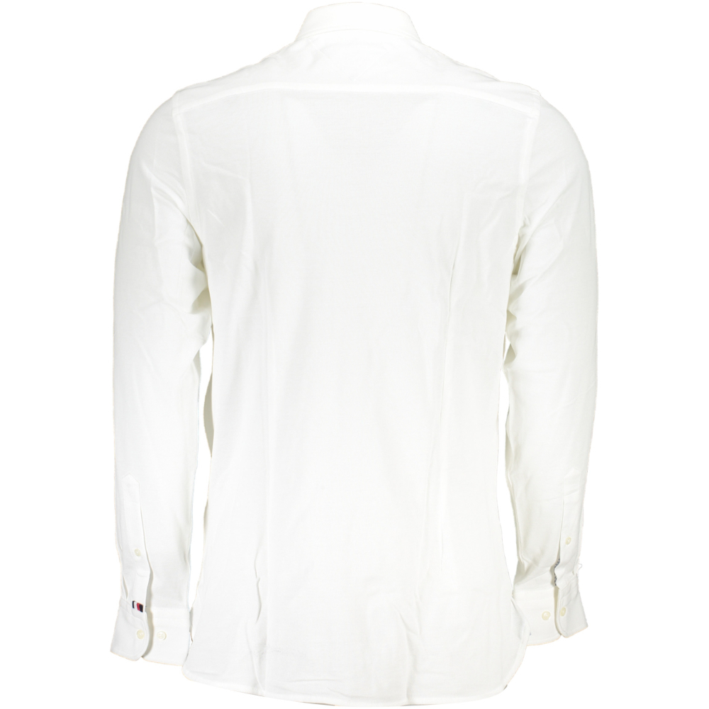 TOMMY HILFIGER MEN'S WHITE ORGANIC COTTON SHIRT