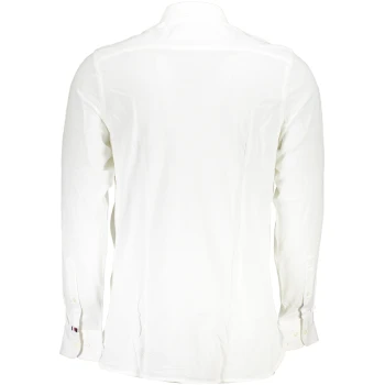 TOMMY HILFIGER MEN'S WHITE ORGANIC COTTON SHIRT TOMMY HILFIGER MEN'S WHITE ORGANIC COTTON SHIRT