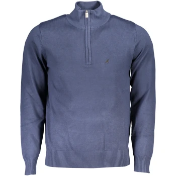 US GRAND POLO MEN'S BLUE HALF ZIP SWEATER