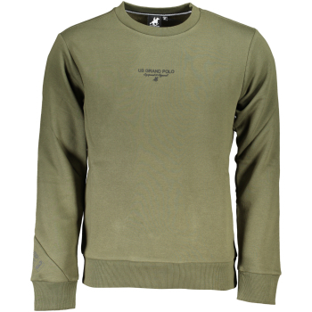 US GRAND POLO MEN'S MILITARY GREEN SWEATSHIRT