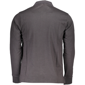 US GRAND POLO MEN'S GRAY LONG SLEEVED POLO