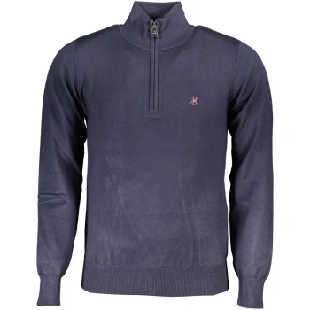 US GRAND POLO MEN'S NAVY BLUE HALF ZIP SWEATER