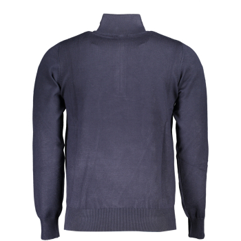 US GRAND POLO MEN'S NAVY BLUE HALF ZIP SWEATER