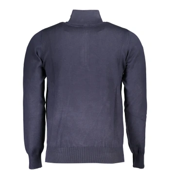 US GRAND POLO MEN'S NAVY BLUE HALF ZIP SWEATER