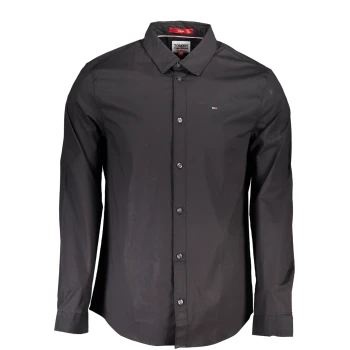 TOMMY HILFIGER MEN'S BLACK SLIM FIT SHIRT TOMMY HILFIGER MEN'S BLACK SLIM FIT SHIRT