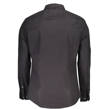 TOMMY HILFIGER MEN'S BLACK SLIM FIT SHIRT TOMMY HILFIGER MEN'S BLACK SLIM FIT SHIRT