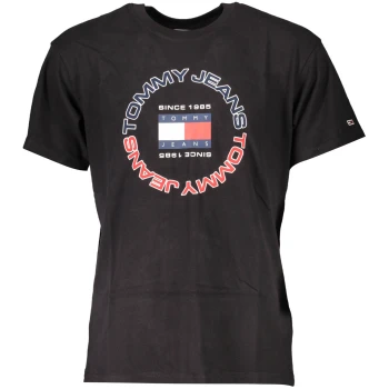 TOMMY HILFIGER MEN'S BLACK ORGANIC COTTON T-SHIRT TOMMY HILFIGER MEN'S BLACK ORGANIC COTTON T-SHIRT