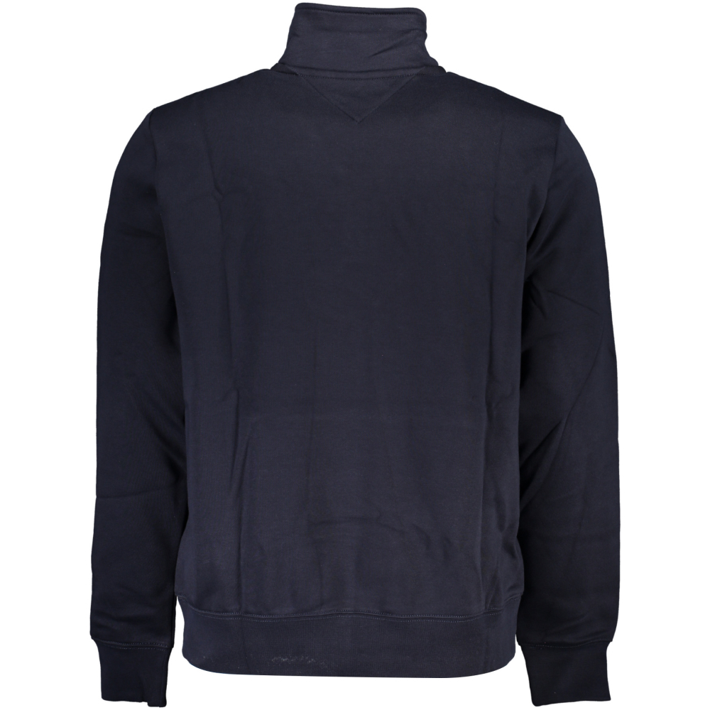 TOMMY HILFIGER MEN'S NAVY BLUE HALF ZIP SWEATSHIRT