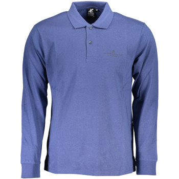 US GRAND POLO MEN'S BLUE LONG SLEEVED POLO SHIRT
