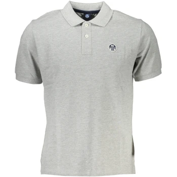 NORTH SAILS MEN'S GRAY SHORT SLEEVED POLO SHIRT