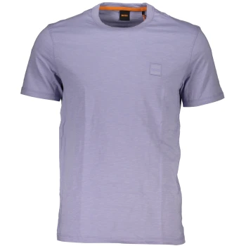 HUGO BOSS MEN'S ORGANIC COTTON VIOLET T-SHIRT HUGO BOSS MEN'S ORGANIC COTTON VIOLET T-SHIRT