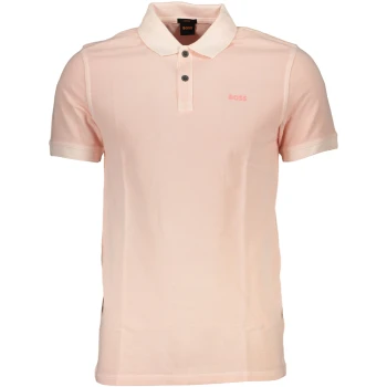 HUGO BOSS MEN'S SHORT SLEEVED PINK POLO SHIRT