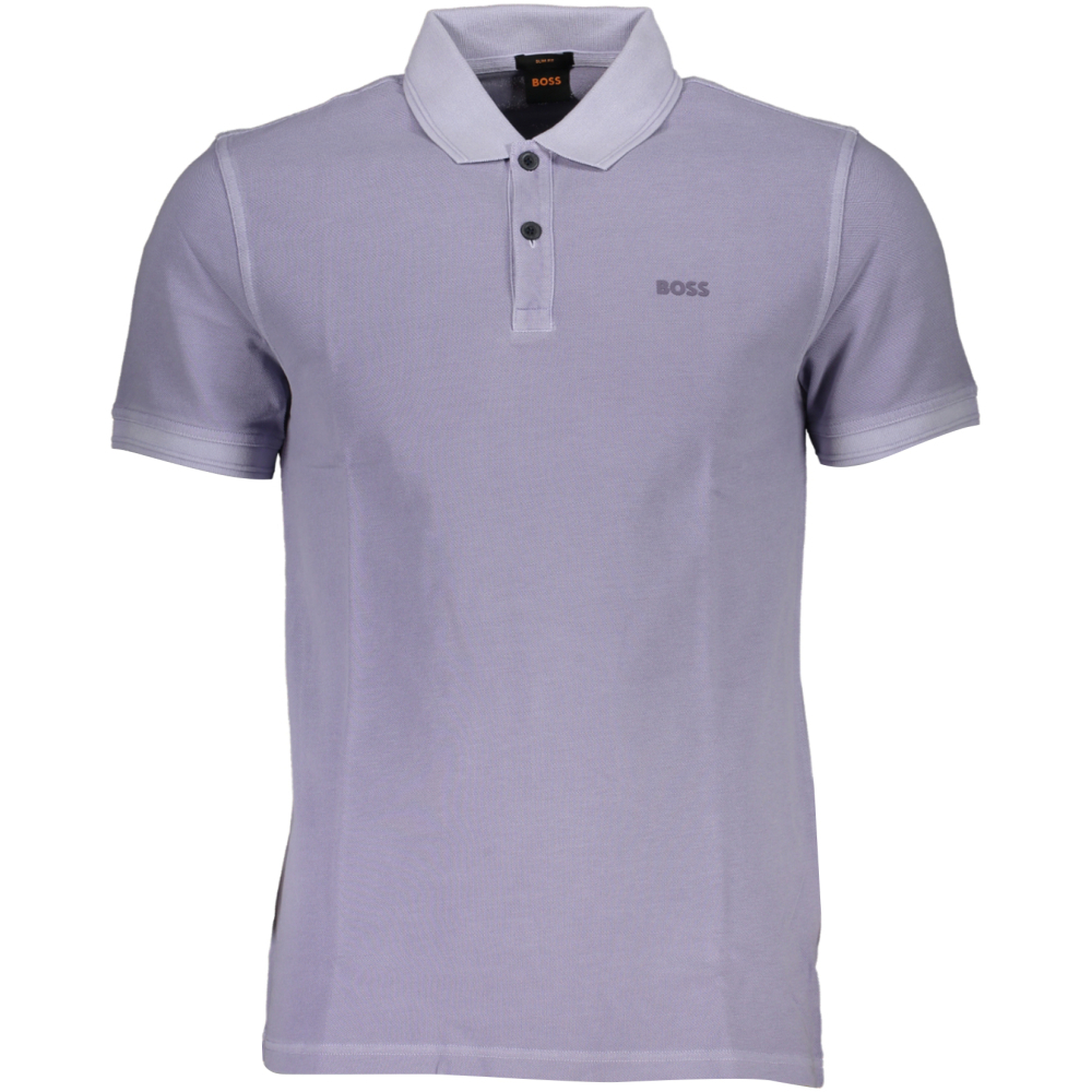 HUGO BOSS MEN'S SHORT SLEEVED VIOLET POLO SHIRT