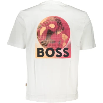 HUGO BOSS MEN'S WHITE ORGANIC COTTON T-SHIRT