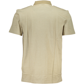 HUGO BOSS MEN'S BEIGE SHORT SLEEVED POLO SHIRT HUGO BOSS MEN'S BEIGE SHORT SLEEVED POLO SHIRT