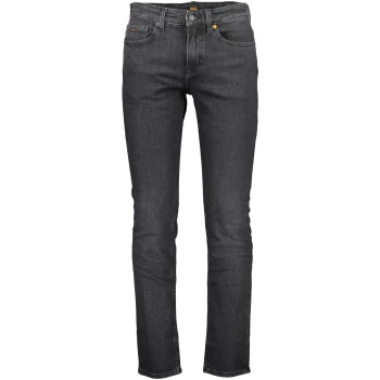 HUGO BOSS MEN'S BLACK SLIM FIT JEANS HUGO BOSS MEN'S BLACK SLIM FIT JEANS