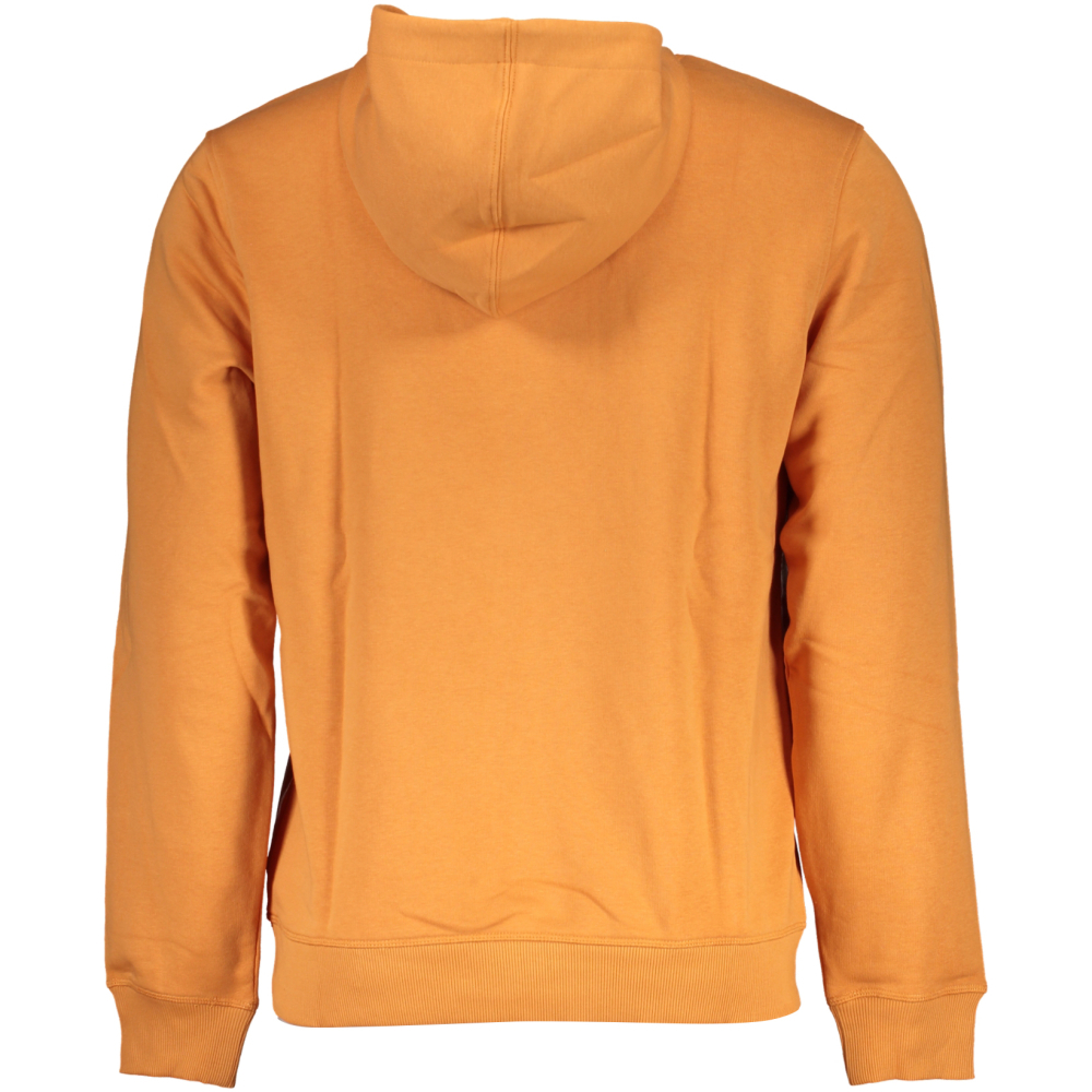 GUESS MEN'S ORANGE LOGO HOODIE