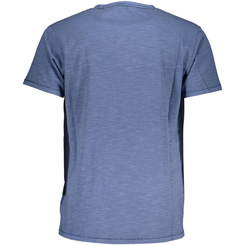 GUESS MEN'S ORGANIC COTTON BLUE T-SHIRT