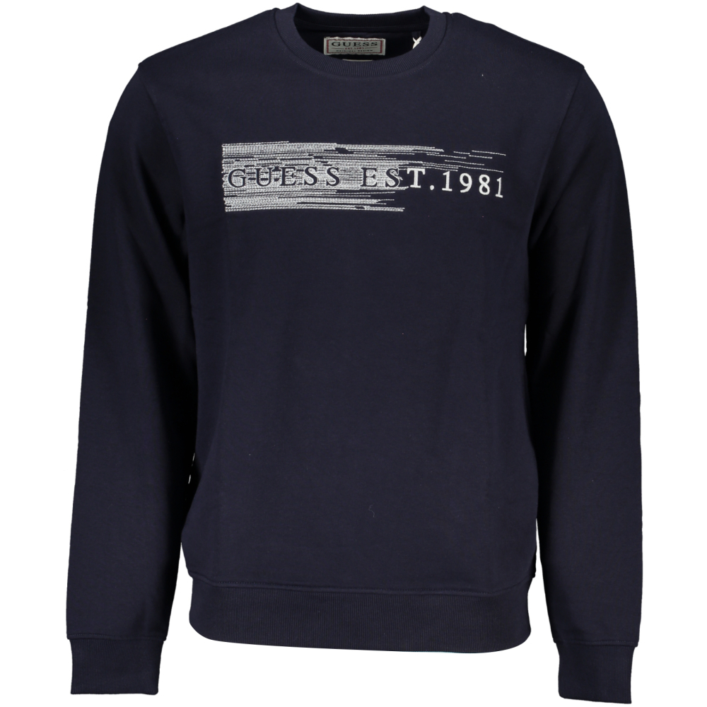 GUESS MEN'S NAVY BLUE SLIM FIT SWEATSHIRT