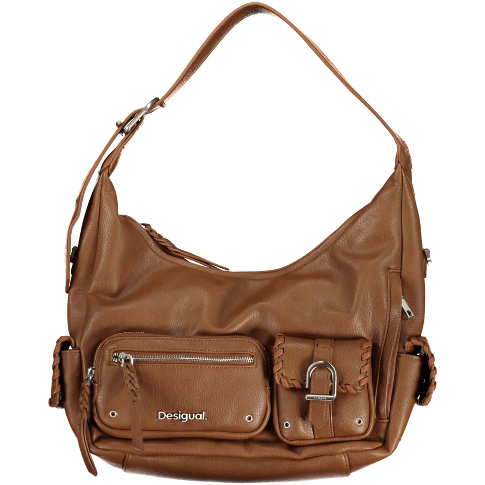 DESIGUAL BROWN WOMEN'S SHOULDER BAG