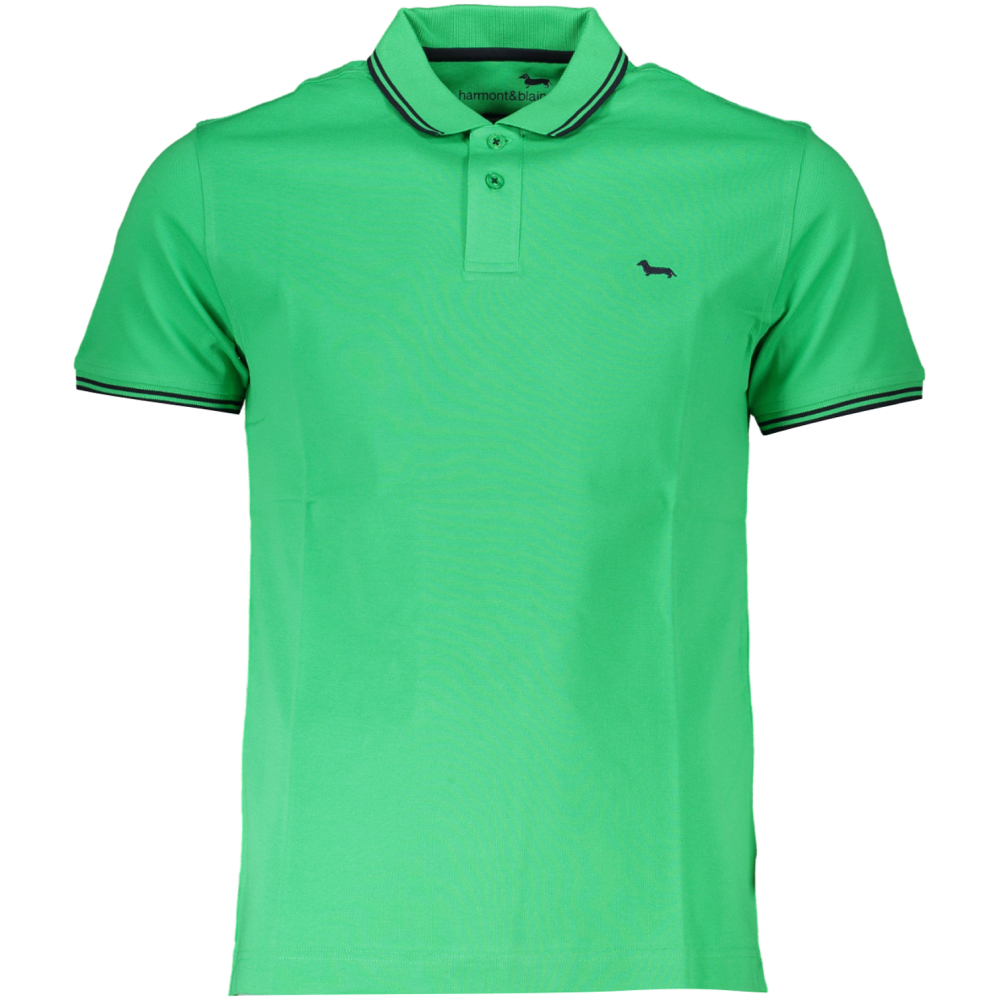 HARMONT & BLAINE GREEN MEN'S SHORT SLEEVED POLO SHIRT