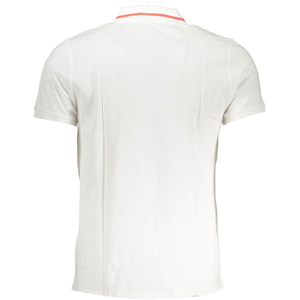 CAVALLI CLASS MEN'S WHITE SHORT SLEEVED POLO SHIRT