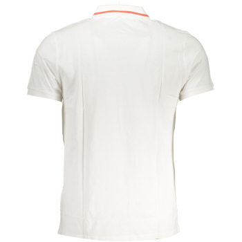 CAVALLI CLASS MEN'S WHITE SHORT SLEEVED POLO SHIRT
