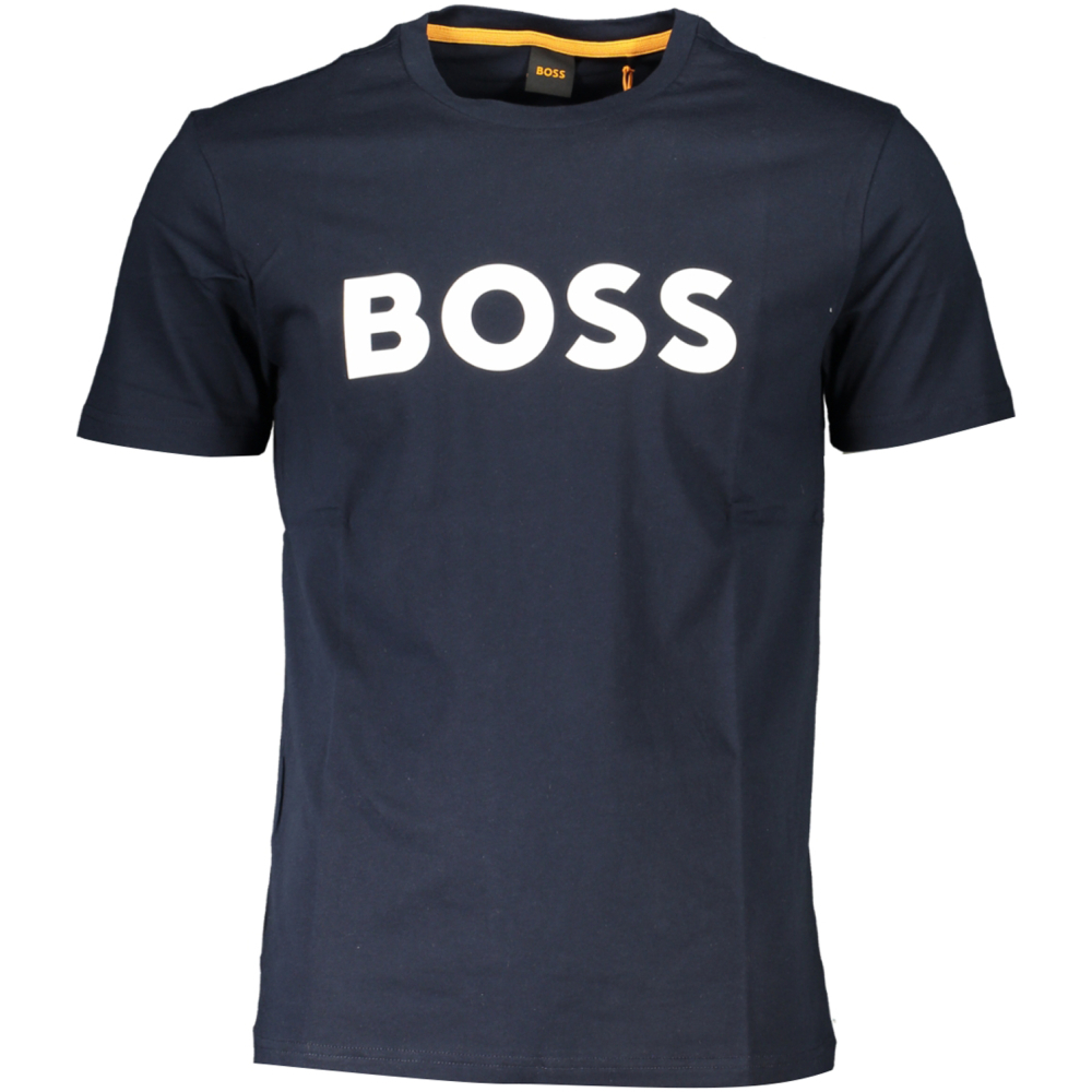 HUGO BOSS MEN'S NAVY BLUE LOGO T-SHIRT
